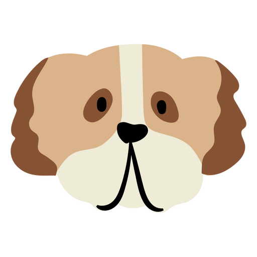 Adorable brown and white dog  PNG Design