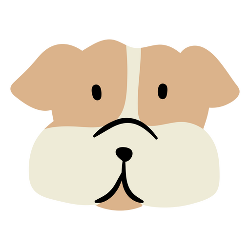 Ilustração minimalista de buldogue Desenho PNG