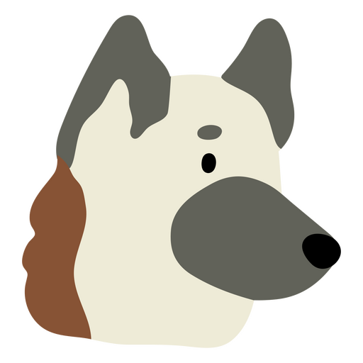 Side Profile of a Dog design PNG Design