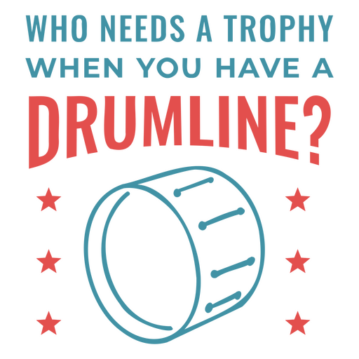 Wer braucht eine Trophäe, wenn er ein Drumline-Design hat? PNG-Design