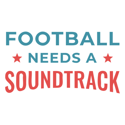Diseño dinámico de cita de banda sonora de fútbol Diseño PNG