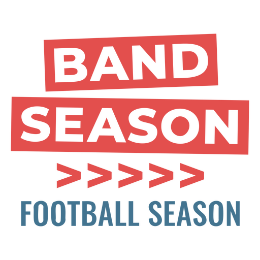 Gráfico dinámico de transición de temporada para banda y fútbol. Diseño PNG