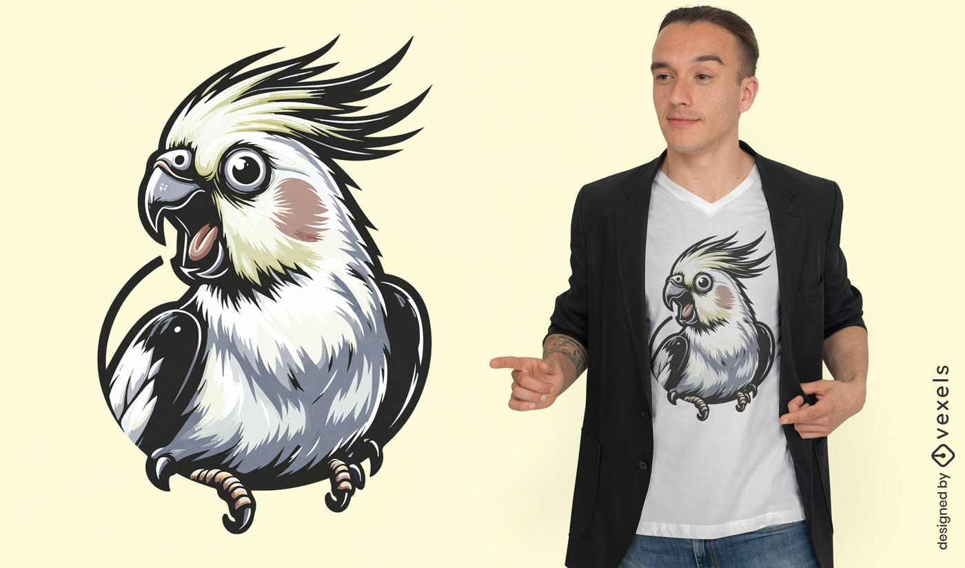 Fun cockatiel t-shirt design