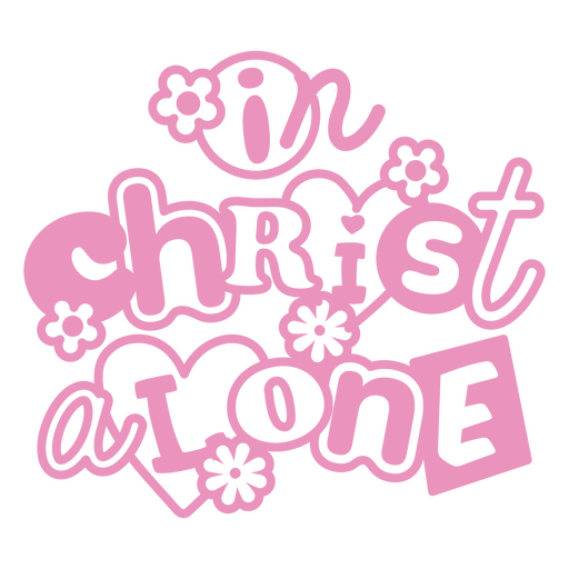 In christ alone design PNG Design