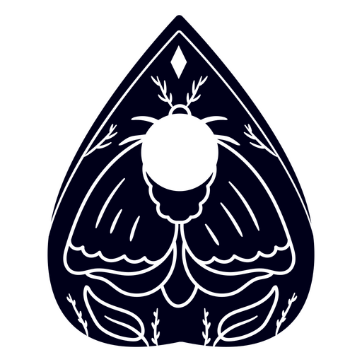 Elegante obra de arte con silueta de polilla Diseño PNG