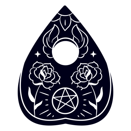 Aufwendiges gotisches Blumenmuster mit Pentagramm PNG-Design