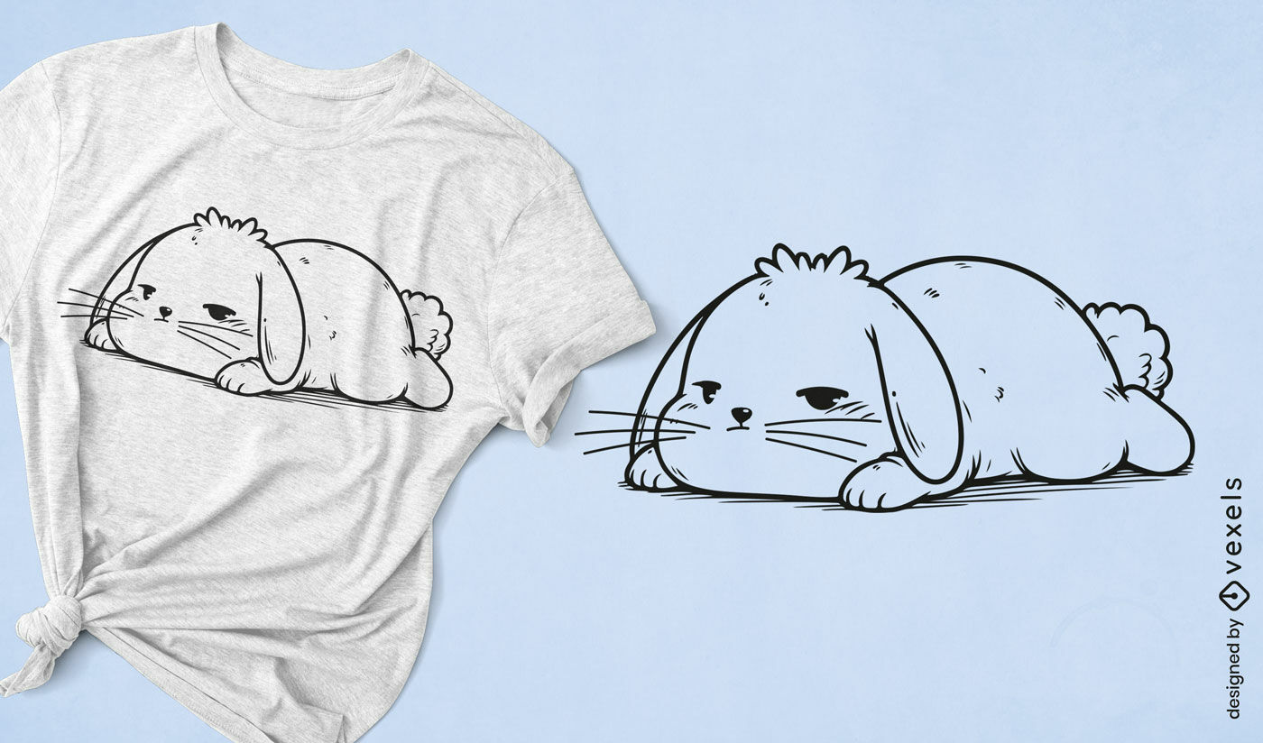 Lazy bunny t-shirt design