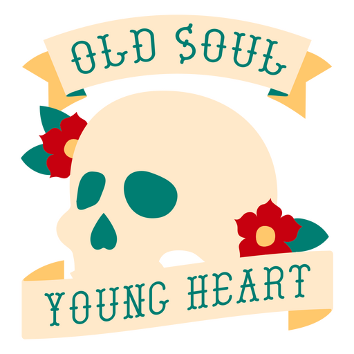 Old soul young heart design PNG Design