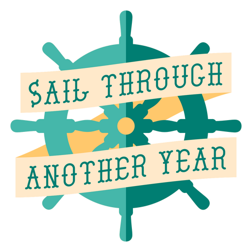 Sail through another year design PNG Design