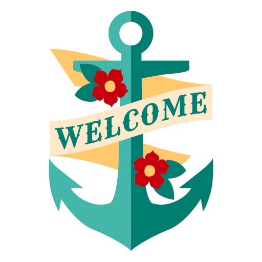 Welcome anchor design PNG Design