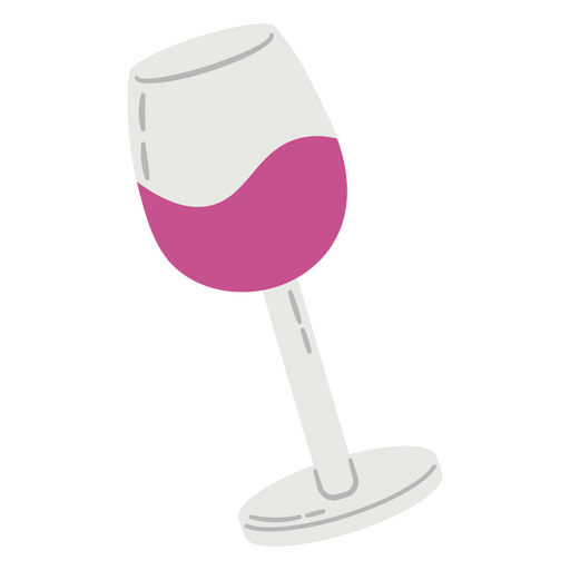 Design de taça de vinho rosa Desenho PNG