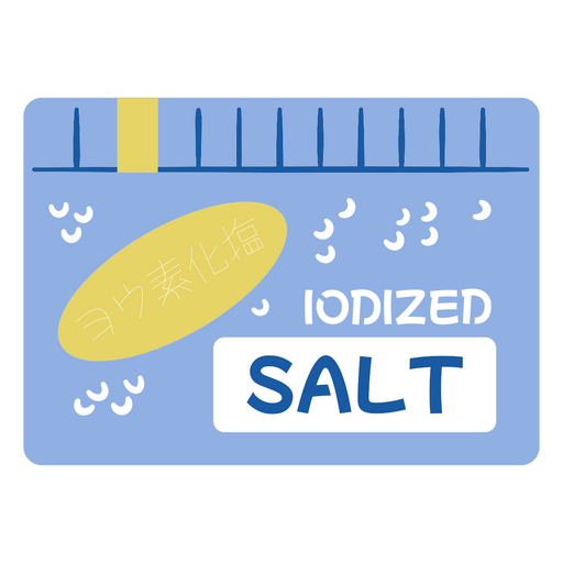 Iodized salt design PNG Design