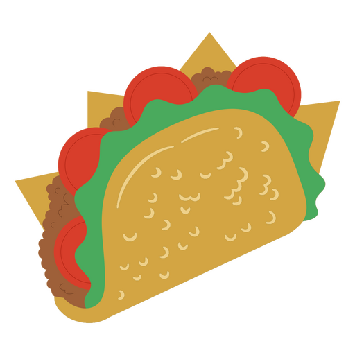 Tasty taco design PNG Design