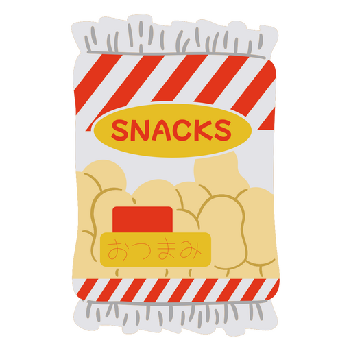 Bolsa con diseño de snacks Diseño PNG