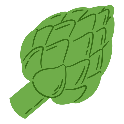 Stilisierte grüne Artischockenillustration PNG-Design
