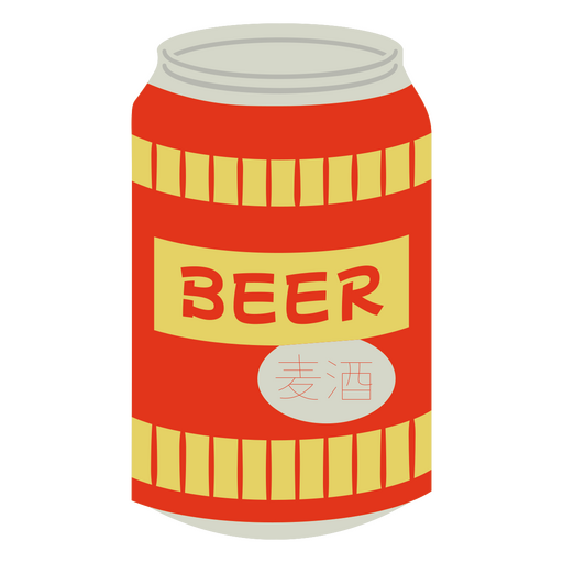 Diseño de lata de cerveza roja. Diseño PNG