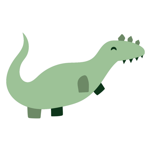 Design fofo de dinossauro verde Desenho PNG