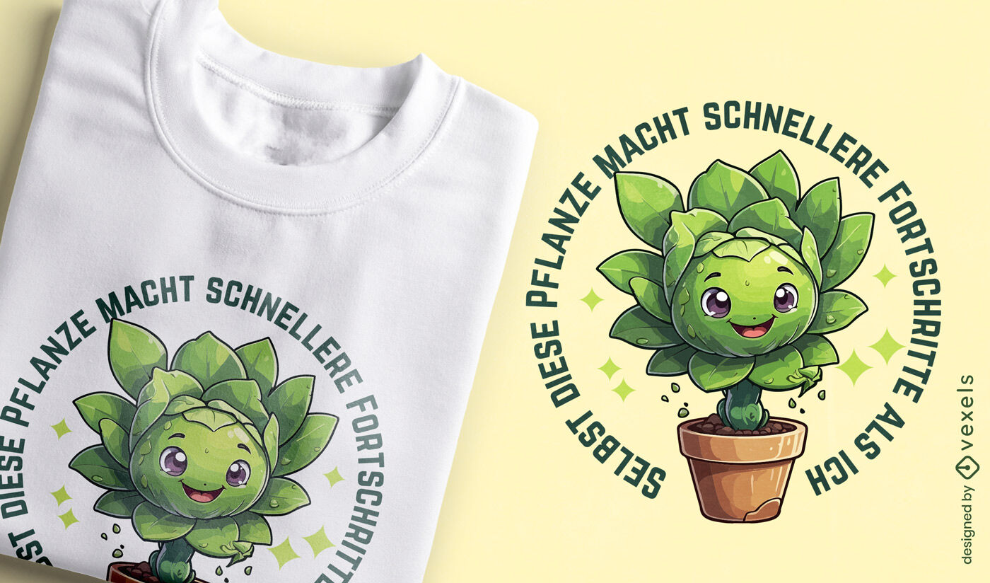 Cute succulent german t-shirt design