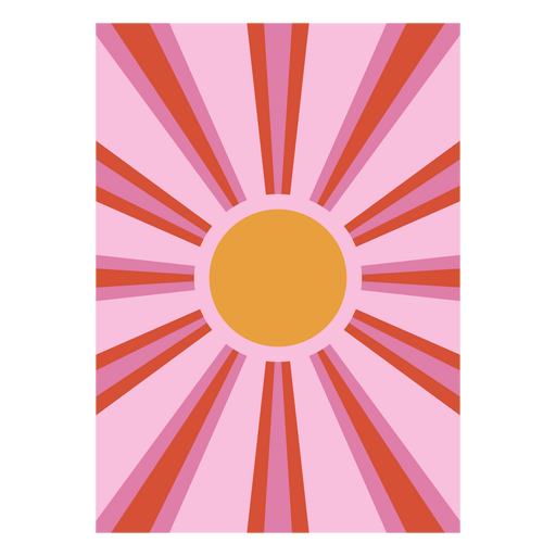 Sonnenscheinrosa-Design PNG-Design