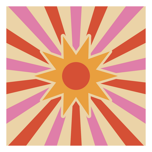 Design de padrão Sunburst Desenho PNG