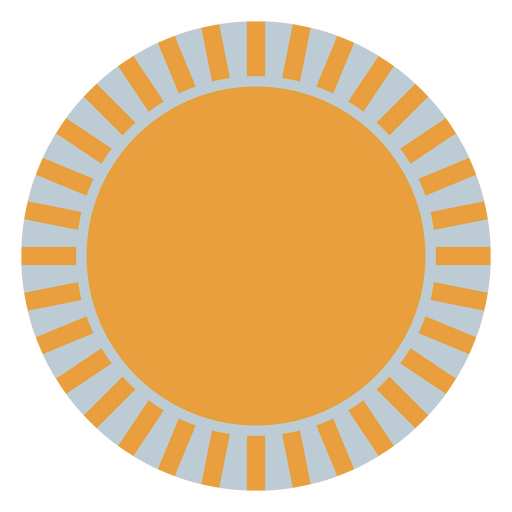 Diseño circular con efecto rayos de sol Diseño PNG