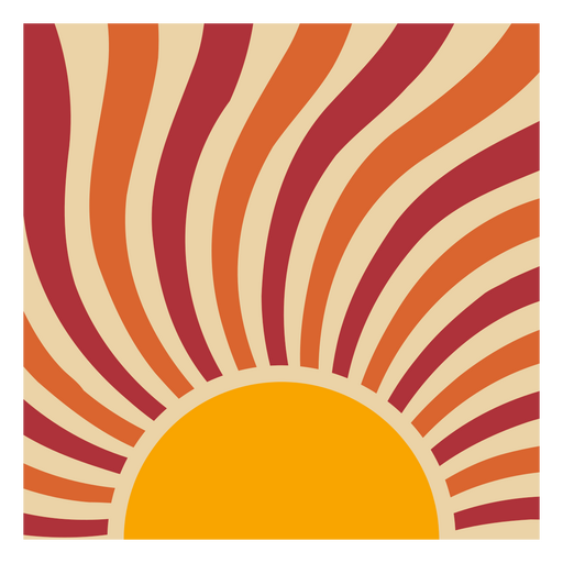 Sunrise orange pattern design PNG Design