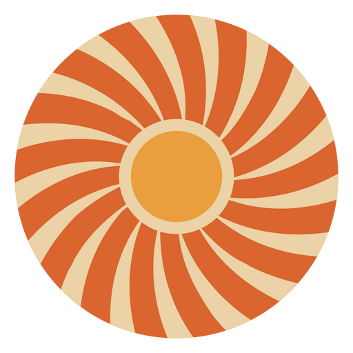 Diseño de patrón circular con rayos de sol Diseño PNG