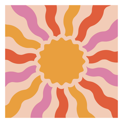 Colorful sunburst design PNG Design