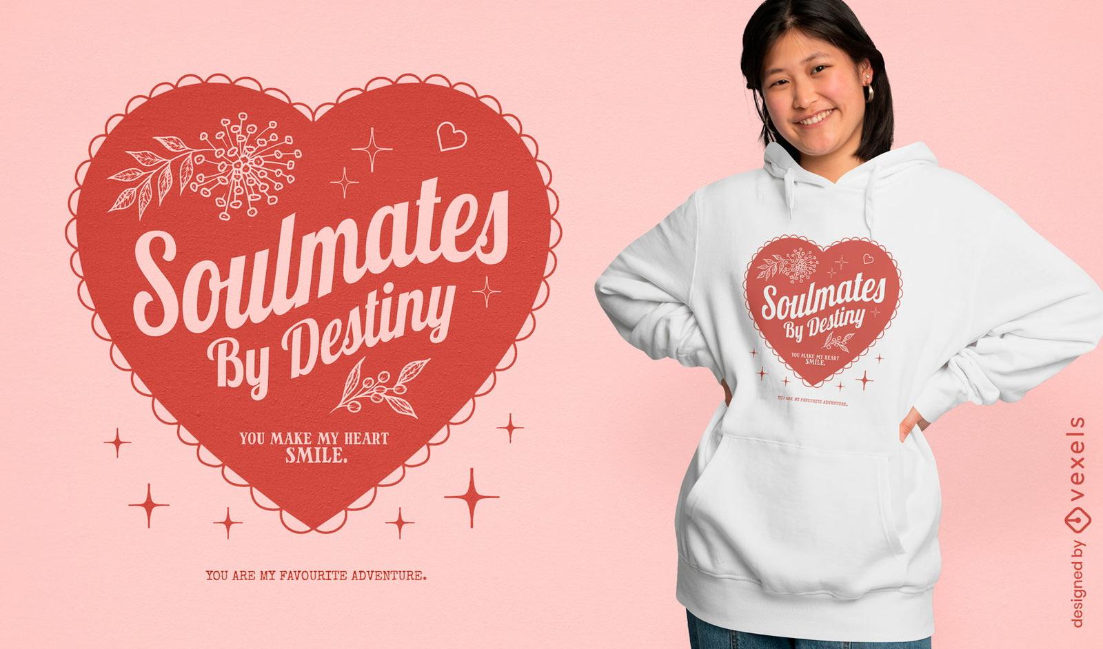 T-Shirt mit dem Motto ?Soulmates by Destiny?