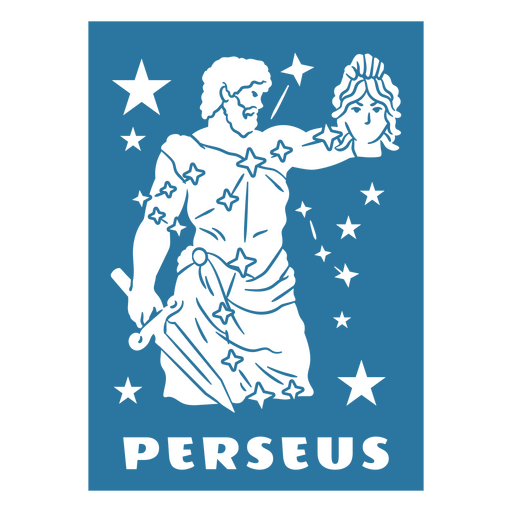 Mythical perseus silhouette design PNG Design