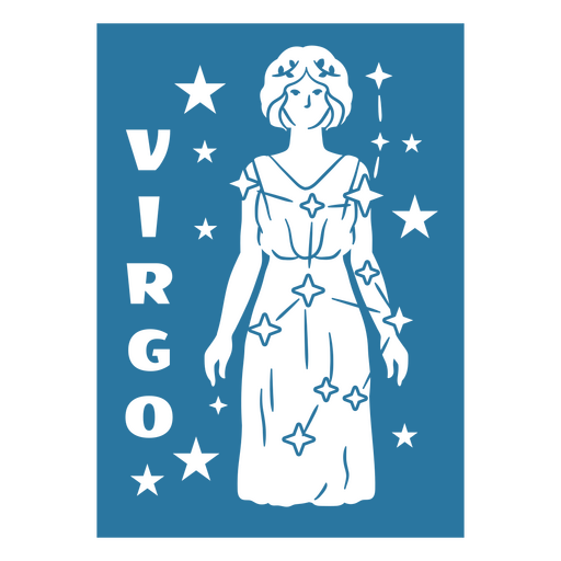 Virgo blue design PNG Design