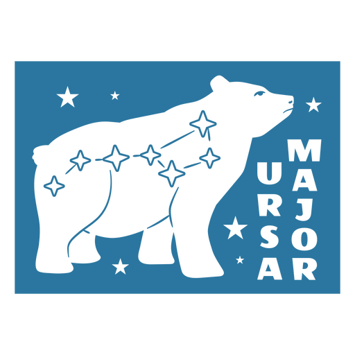 Einzigartiges Design mit dem Sternbild Großer Bär PNG-Design