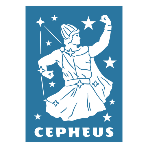 Diseño de la constelación celestial de Cefeo Diseño PNG