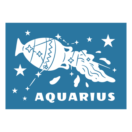 Aquarius blue design PNG Design