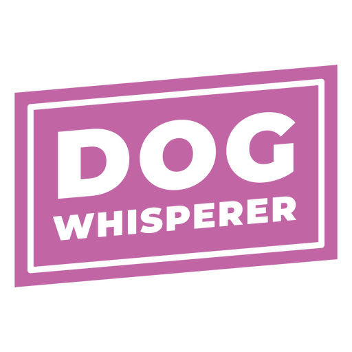 Diseño de encantador de perros de color rosa Diseño PNG