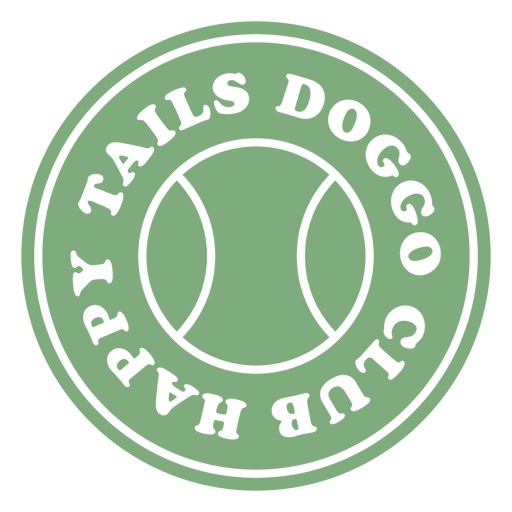 Design de logotipo de clube canino lúdico com tema de tênis Desenho PNG