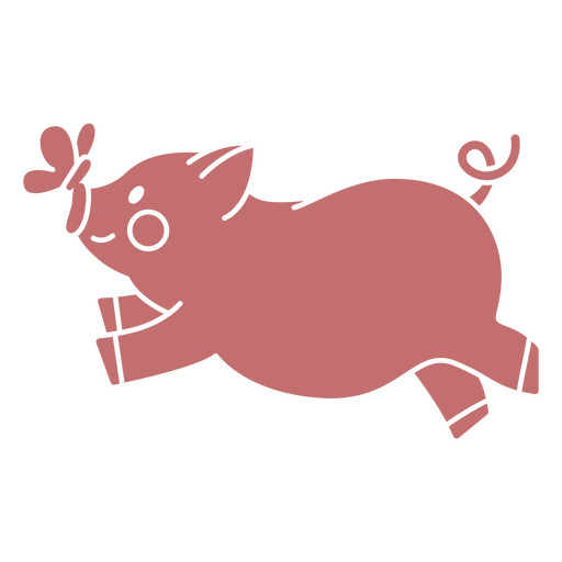 Design de porquinho rosa Desenho PNG