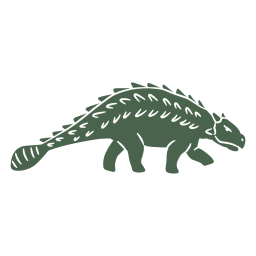 Green dinosaur with scales design PNG Design