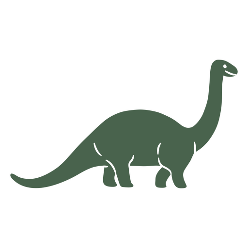 Dinosaurio verde de cuello largo Diseño PNG