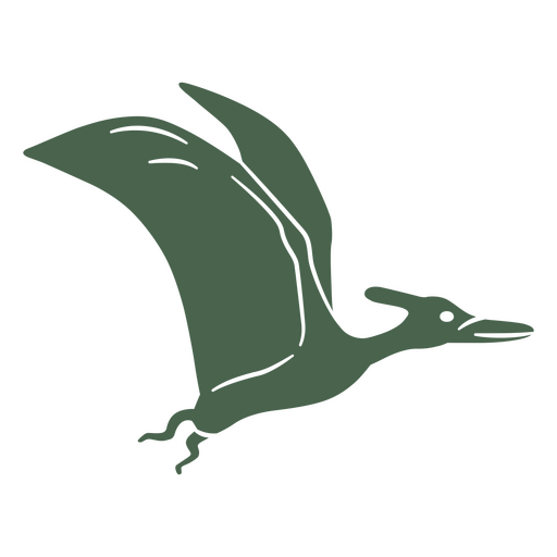 Green dinosaur flying design PNG Design