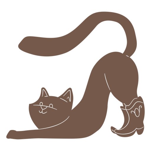 Gato fofo usando botas de cowboy Desenho PNG