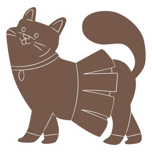 Gata fofa usando saia Desenho PNG