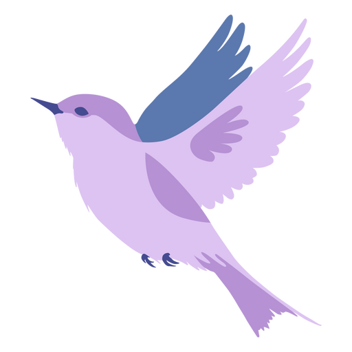 Ilustração elegante de pássaro roxo Desenho PNG