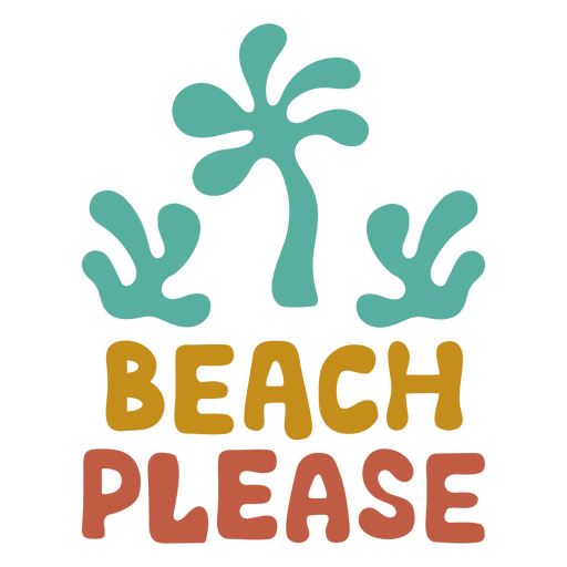 Playa por favor diseño Diseño PNG