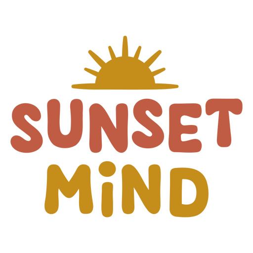 Design da mente do pôr do sol Desenho PNG