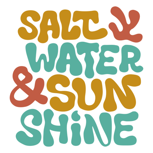 Salt, water, sunshine design PNG Design