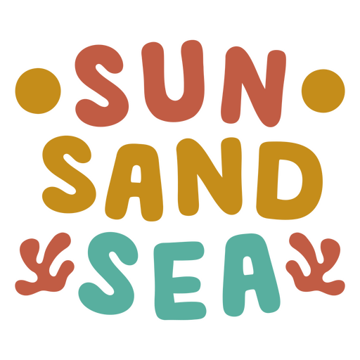 Sonne, Sand, Meer-Design PNG-Design