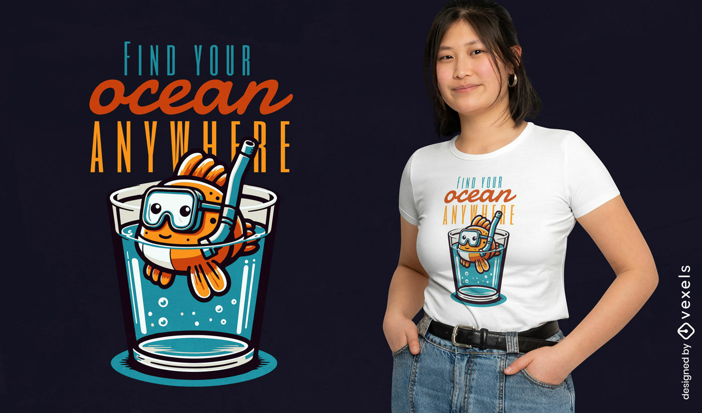 Sea life motivation t-shirt design