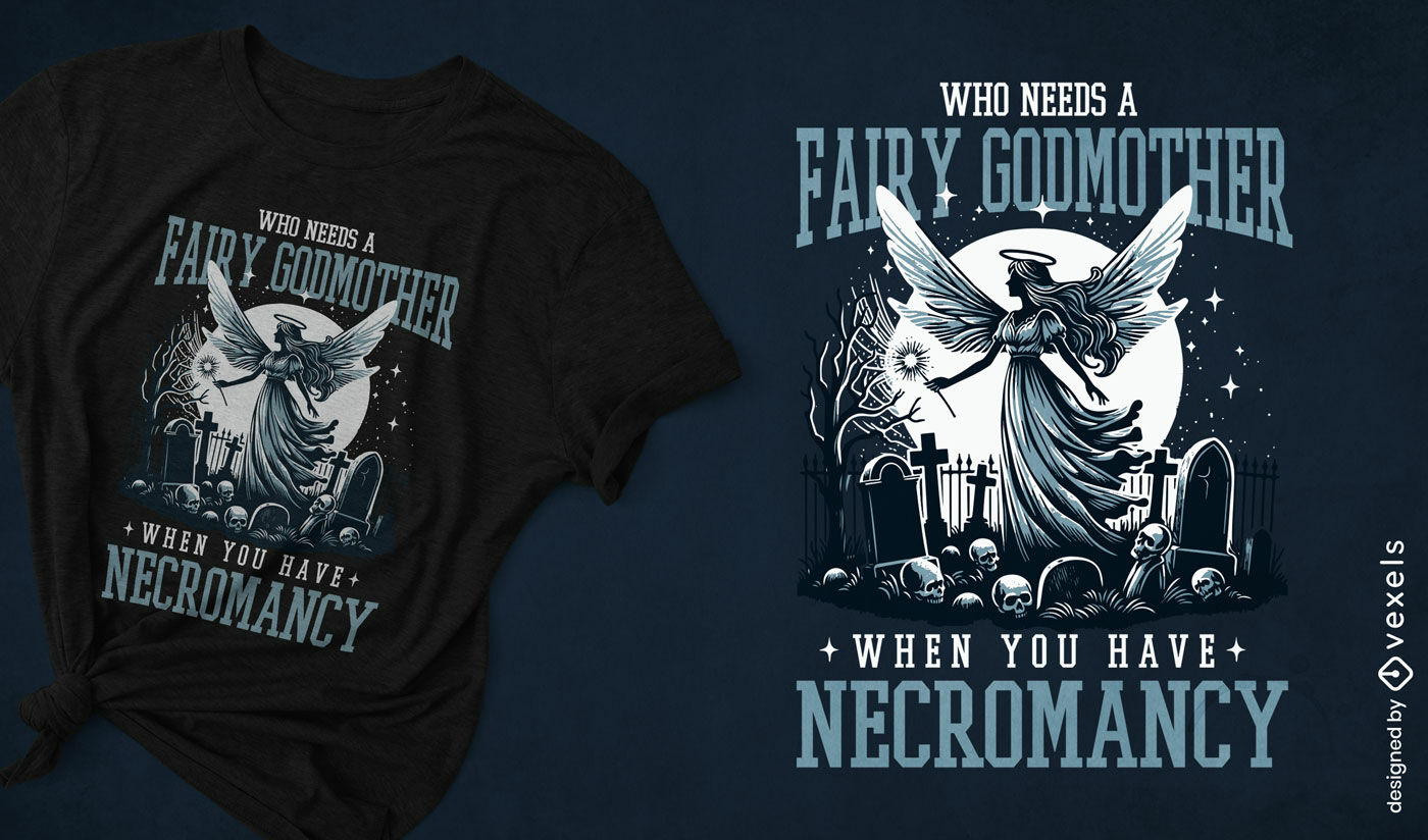 Dark fairy necromancy t-shirt design