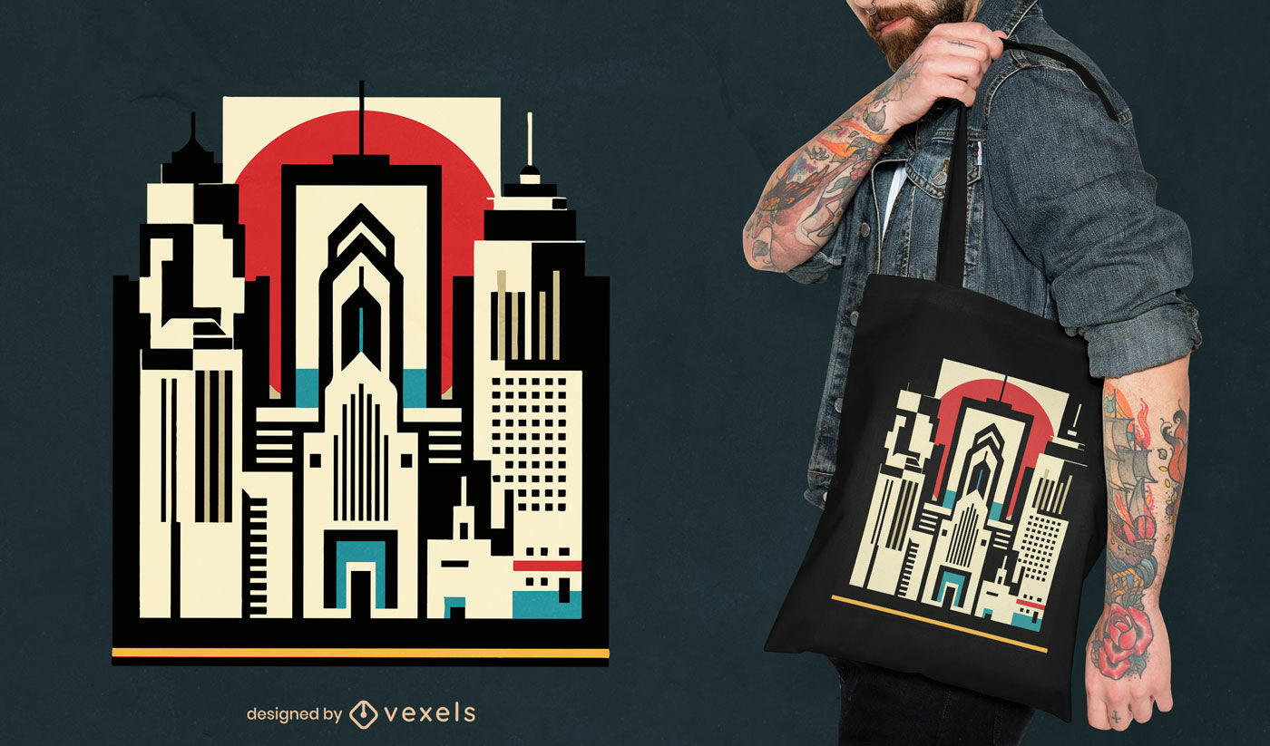 Santa Fe city tote bag design